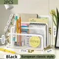Papers Trays Notebook Stand Rack Desk 3-layer Black Metal Iron Mesh Holder for Magazine Document File Book Rack Organizer Office. 