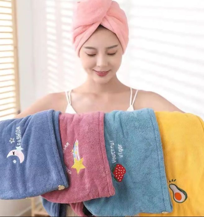 High quality Magic Shower Cap Soft Microfiber ,Girls Hair Towel Super Absorbent Quick Drying