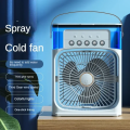 Portable Humidifier Fan Air Conditioners USB Electric Fan LED Night Light Water Mist Fun 3 In 1 Air Cooler Humidifie For Home. 