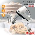 Sokany - 7 Speed Hand Beater, Hand Mixer 180W (model-133). 