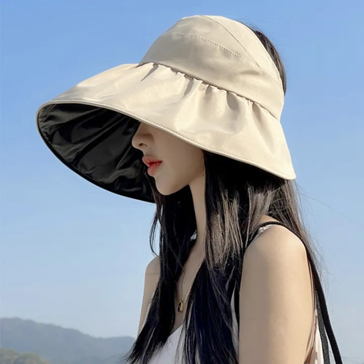 1Pcs%20Summer%20Empty%20Top%20Wide%20Brim%20Foldable%20Sun%20Hat%20for%20Women%20Anti%20UV%20Sunscreen%20Bucket%20Hat%20Female%20Outdoor%20Hiking%20Fishing%20Beach%20Caps%20-%20Image%202