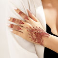 Waterproof Henna Tattoo Stickers for Women Flower Instant Fake Tattoo for Hand Temporary Tattoos for Wedding Party Festival. 