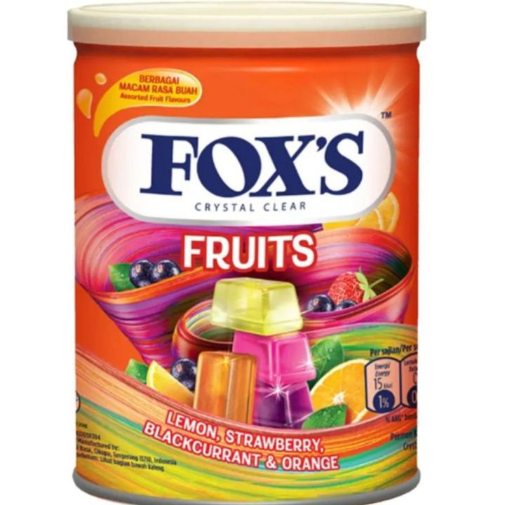 FOX Crystal Clear Fruits Candy - 180g imported by Dubai