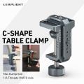 LEAPLIGHT Photography C Clamp Aluminum Table C-clamp with 1/4" NATO Desktop Camera Mount for Magic Arm Video Camera Light Stand.