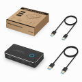 RSHTECH USB 3.0 Hub Switch Selector with 4 USB 3.0 Ports Aluminum 2 Computers Sharing 5 Peripheral Devices USB KM Switcher Hub. 