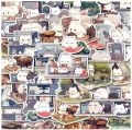 25pcs kawii animal cat stickers Perfect for decorating laptop phone suitcase Notebook Waterbottle and scrapbooks etc...... 