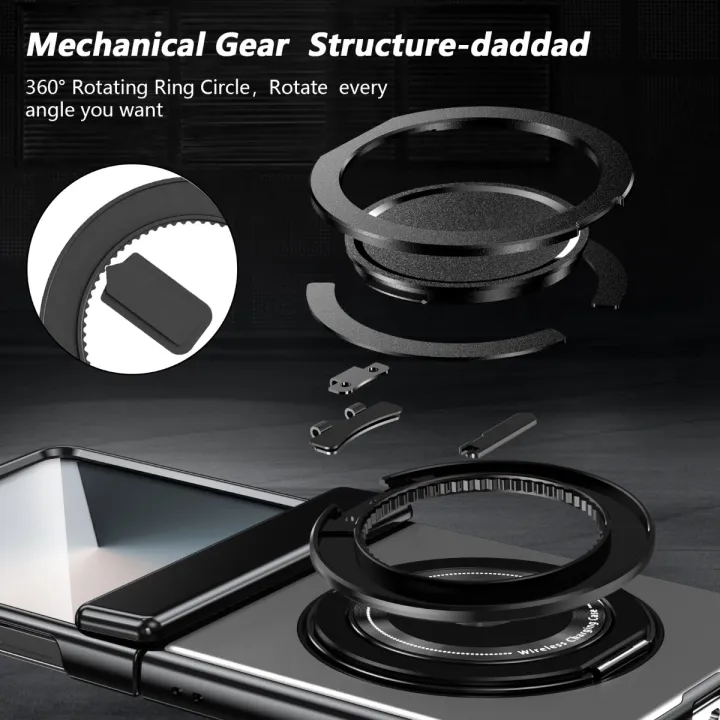 360%20Rotating%20Ring%20Holder%20Magnetic%20Hinge%20Protection%20Phone%20Case%20for%20Samsung%20Galaxy%20Z%20Flip%207%206%205%204%203%20Flip7%20with%20Tempered%20Film%20Cover%20-%20Image%206