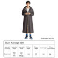 Adult Long Raincoat Reusable Hooded Rain Poncho Windproof EVA Rain Coat Drawstring for Outdoor Travel Emergency. 