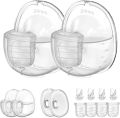 Two Full Sets Breast Pump Parts with 24mm Flange Compatible with Lansinoh Discreet Duo/NCVI/Nuliie S32 Breast Pump Replacement. 