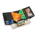 Men's Black Synthetic Leather Summer Wallet with Carbon Fiber Style and RFID Blocking Money Clip. 