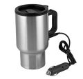 Car auto Stainless Steel 12V Car Auto Adapter HEATED Travel MUG Thermos Heating Cup. 
