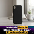 Motorola Moto E6 Back Cover Soft Plain Black Case For Moto E6. 