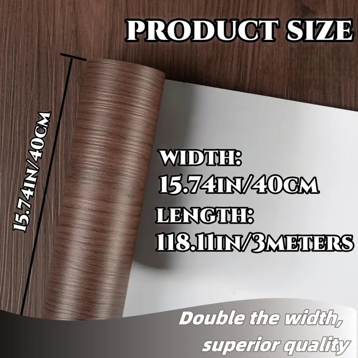 1%20Roll%2040X300CM%20Wide%20Vinyl%20Flooring%20Roll%20Self-Adhesive,%20Wood%20Grain%20Floor%20sticker%20Peel%20and%20Stick%20Floor%20Stickers%20Durable%20-%20Image%202