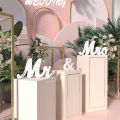 3pcs/set Wooden Mr & Mrs Sign Decoration For Wedding Party, Ceremony Check-In Desk, Dining Table, Suitable For Home, Hotel Decor.