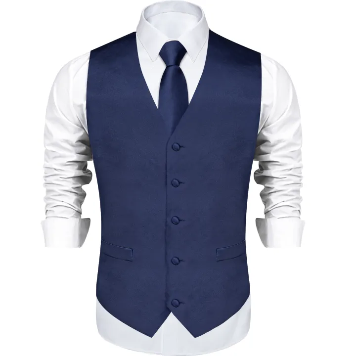 Satin%20Men's%20Solid%20Blue%20Suit%20Vest%20with%20Tie%20Handkerchief%20Cufflinks%20Business%20Formal%20Waistcoat%20Wedding%20Prom%20Men%20Sleeveless%20Jacket%20-%20Image%203