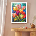 5D DIY Diamond Painting Tulip Flower Full Round Diamond Mosaic Embroidery Cross Stitch Kit Home Decoration Art Hobbies .