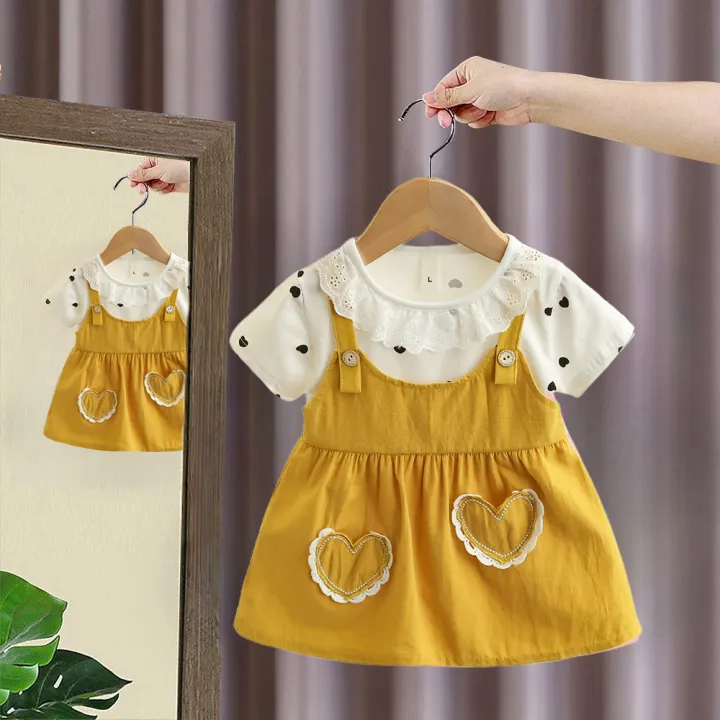 Girl%20Kid's%20Dress%20Summer%20Two%20Heart-Shaped%20Printed%20Casual%20Girls'%20Dress%20Sweet%20Baby%20Girl%20Clothes%20-%20Image%204