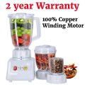 Premium Quality Imported 3 in 1 juicer blender machine ( milkshake jug+ grinder+ blender ) heavy motor original copper winding with 1 year Warranty. 