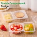 20Pcs Reusable Snack Containers with Lids Portion Control Snack Pack ContainersDouble Compartment Snack Containers. 