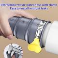 3/4/ 5m Caravan Sewer Pipe Kit Foldable RV Trailer Sewer Hose With Adjustable Adapter And Clamp Leakproof RV Hose Rv Accessories. 