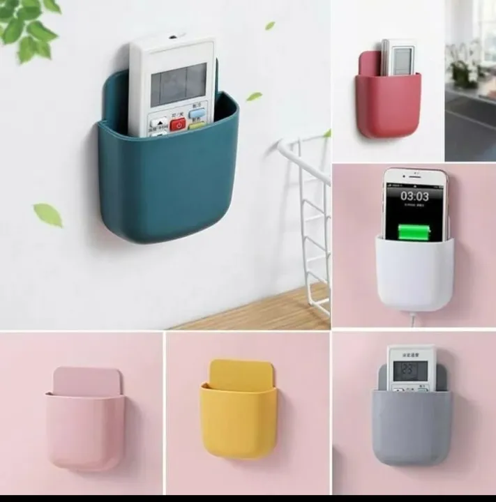 Mobile Charging Stand & Remote Holder – Self-Adhesive Wall Mounted ...