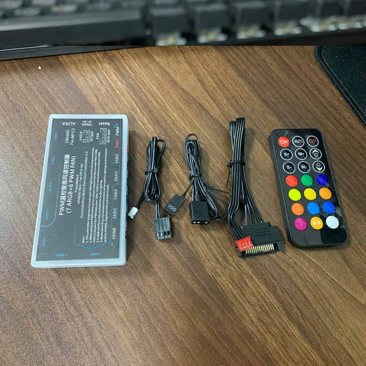 PC%20Case%20Fan%20Speed%20Controller%204Pin%20PWM%206%20Ports%203Pin%205V%207%20Ports%20Universal%20Computer%20Regulator%20Cooling%20Fan%20Hub%20Remote%20Control%20-%20Image%203