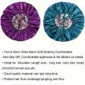 Women's Satin Sleep Cap, High Density Bonnet, Breathable Design, Elastic Wide Band, Soft Fabric. 