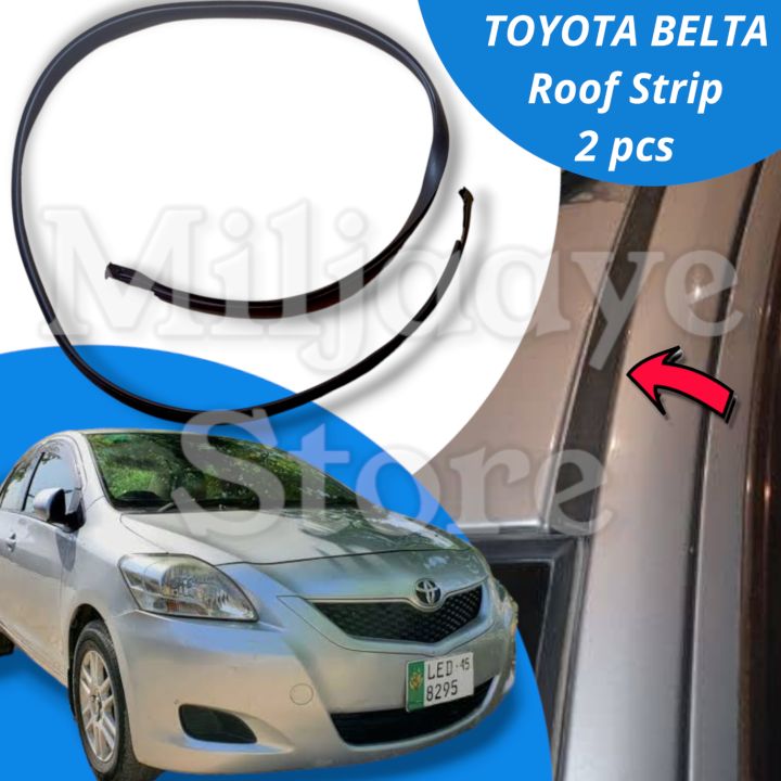 Toyota Belta Car Roof Strip Roof Rubber Roof Moulding 2 pcs For Both Sides Black Color