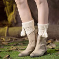 Boot Cuffs Socks Women Leg sleeves Short Fashion Knit Boot Cuffs Topper Socks Winter Warm Knitted Boot Socks. 