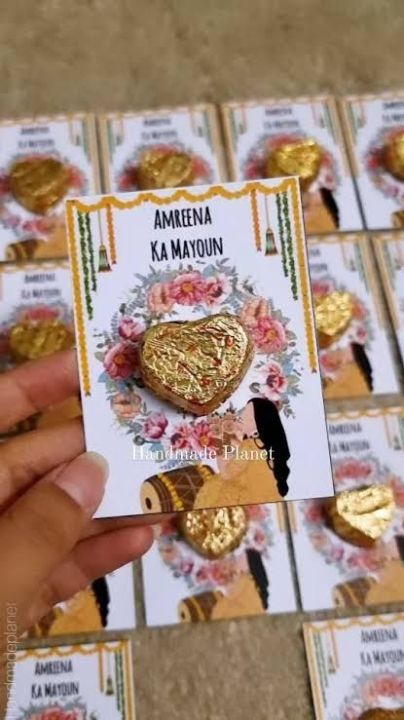 10 Pcs Customized Nikkah/Wedding Chocolate Cards/Dua-e-Khair Chocolate Cards/Nikkah/Wedding Favours Cards/Nikkah/Wedding Giveaways Cards