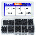 200pcs DIN985 Hex Nylon Insert Self Lock Nut Nylock Locknut Assortment Kit Set M2 M2.5 M3 M4 M5 M6 M8 304 A2-70 Stainless Steel. 