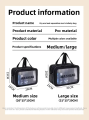 Large Capacity Transparent Dry Wet Separation Double-Layer Wash Bag Frosted PU Travel Portable Handheld Bath Storage Bag GF32. 