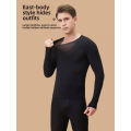 Ultra-Thin Heattech Long Johns Men's Set Hyaluronic Acid Skin Care Skin Bottom Clothing 37 ° Constant Temperature Heating. 