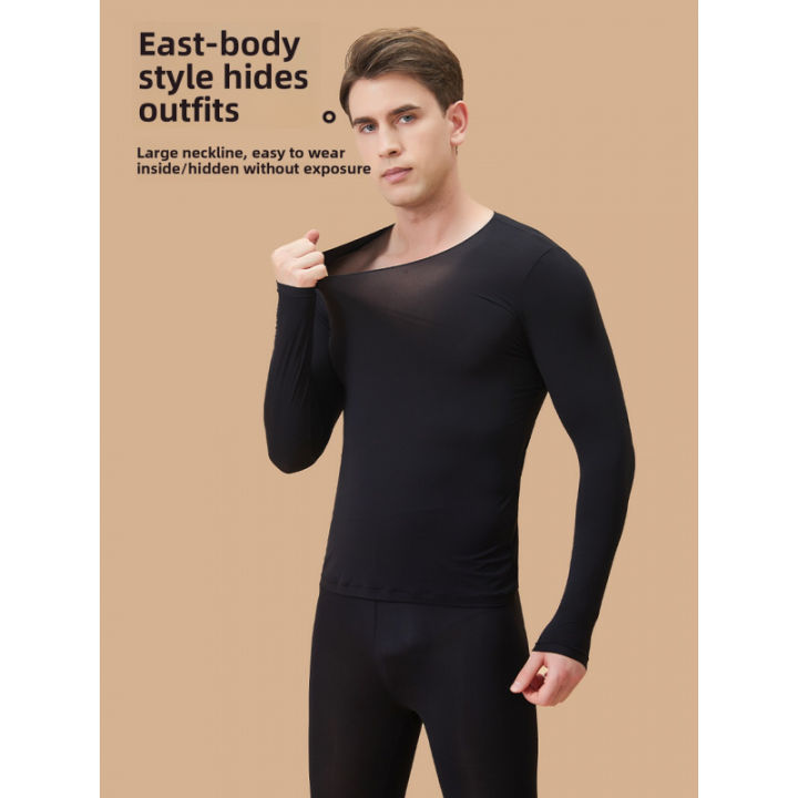 Ultra-Thin%20Heattech%20Long%20Johns%20Men's%20Set%20Hyaluronic%20Acid%20Skin%20Care%20Skin%20Bottom%20Clothing%2037%20%C2%B0%20Constant%20Temperature%20Heating%20-%20Image%202