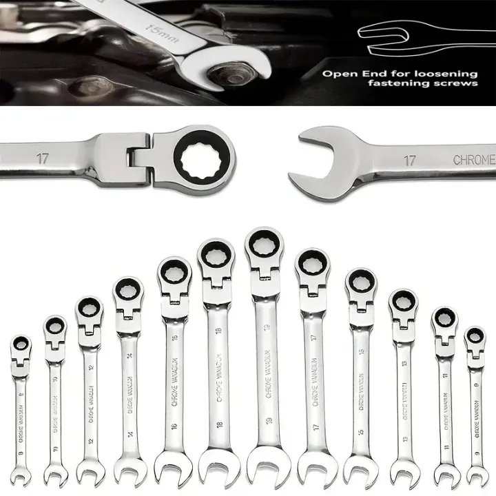 New%201pcs%20Ratcheting%20Combination%20Wrench%20Set,%208-17mm%20Metric%20Flex%20Head%20Ratcheting%20Wrench,%20Chrome%20Vanadium%20Steel%20Spanner%20with%20Bag%20-%20Image%203