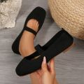 Women Casual Knitted Ballet Flats Shoes 2025 Comfortable Anti-slip Strap Loafers Mary Jane Lightweight Daily Walking Sneakers. 