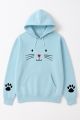 Aua n Co Winter Premium Fleece Cute Cat Pullover Hoodie for Women for Girls. 