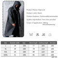 EVA  Long Windproof and Waterproof One Piece Raincoat with Black Hooded Outdoor Cycling and Hiking Thickened Raincoat. 
