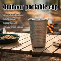 350/500/600ml Pure Titanium Camping Cup Portable Ultralight Coffee Tea Juicy Cups For Home Outdoor Camping Picnic Beer Cup. 