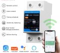 Din Rail WIFI Circuit Breaker 63A Smart Timer Switch with Unit Lock- Relay Remote Control ,MCB wifi cercuit Breaker Compatiable With Alexa Google  with voltage protection 63A plus Kwh Reading Metering - With warranty. 