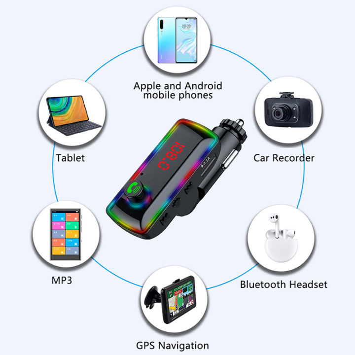 Car%20Bluetooth%20Adapter%20Type-C%20Dual%20USB%20Car%20Charger%20MP3%20Music%20Player%205.3%20FM%20Transmitter%20Handsfree%20Calling%20Audio%20Car%20Adapter%20-%20Image%206