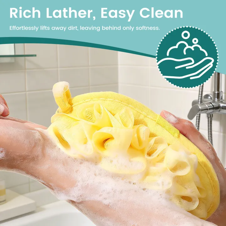 2-in-1%20Cute%20Dinosaur%20Bath%20Flower%20&%20Scrub%20Cloth%20-%203-Second%20Lathering%20Shower%20Puff%20Skin-Friendly%20Double-Sided%20Exfoliating%20Bath%20-%20Image%202