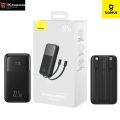 Baseus Comet Series Power Bank 22.5W 10000mAh with Built-in Fast Charging Dual-Cable & Digital Display. 