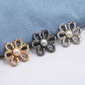 2pairs Waist Metal Flower Adjustable Tighten Invisibility Decoration Couple Buckles Pants Skirts Size Change From Large To Small. 
