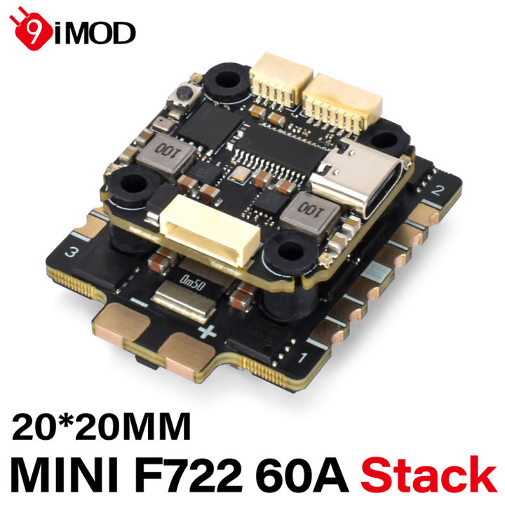 9IMOD F722 mini Flight Stack F722 Mini Flight Control 60A ESC 3-8S Lipo 20x20mm ICM42688 Gyro For Remote Control FPV Racing Dron