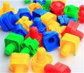Kids Screwing Building Blocks Children Focus Screw Nut Shape Creative Mosaic Puzzle Toys for Children Plastic Educational Blocks. 