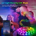 RGB Ambient Light Strip USB 5V LED 5050 Music Sync Flexible Tape Smart Home Lights Remote APP Control for Room TV DIY Decoration.