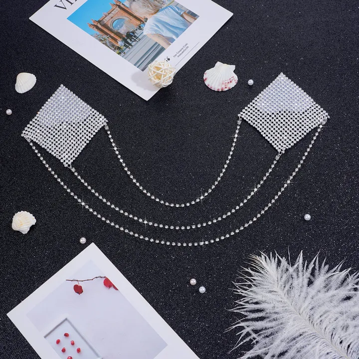1%20Pair%20Rhinestone%20Nipple%20Pasties%20Stickers%20Women%20Multilayer%20Metal%20Chain%20Tassel%20Nipple%20Cover%20Reusable%20Nipple%20Cover%20For%20Party%20-%20Image%203