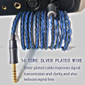 IEM Earphone Cable 16 Core Silver Plated Upgraded Cable With 3.5mm/4.4mm Plug 0.78 2PIN / QDC HIFI Replacement Headset Cord.