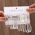 Bles Fashion Jewelry Boho Big Circle Hoop Earrings Set. 